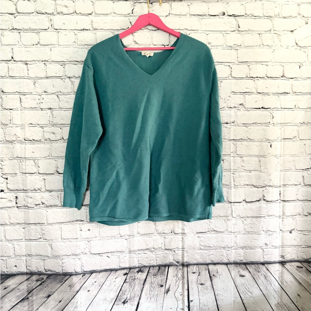ELLA MOSS. Teal sweater. Size L